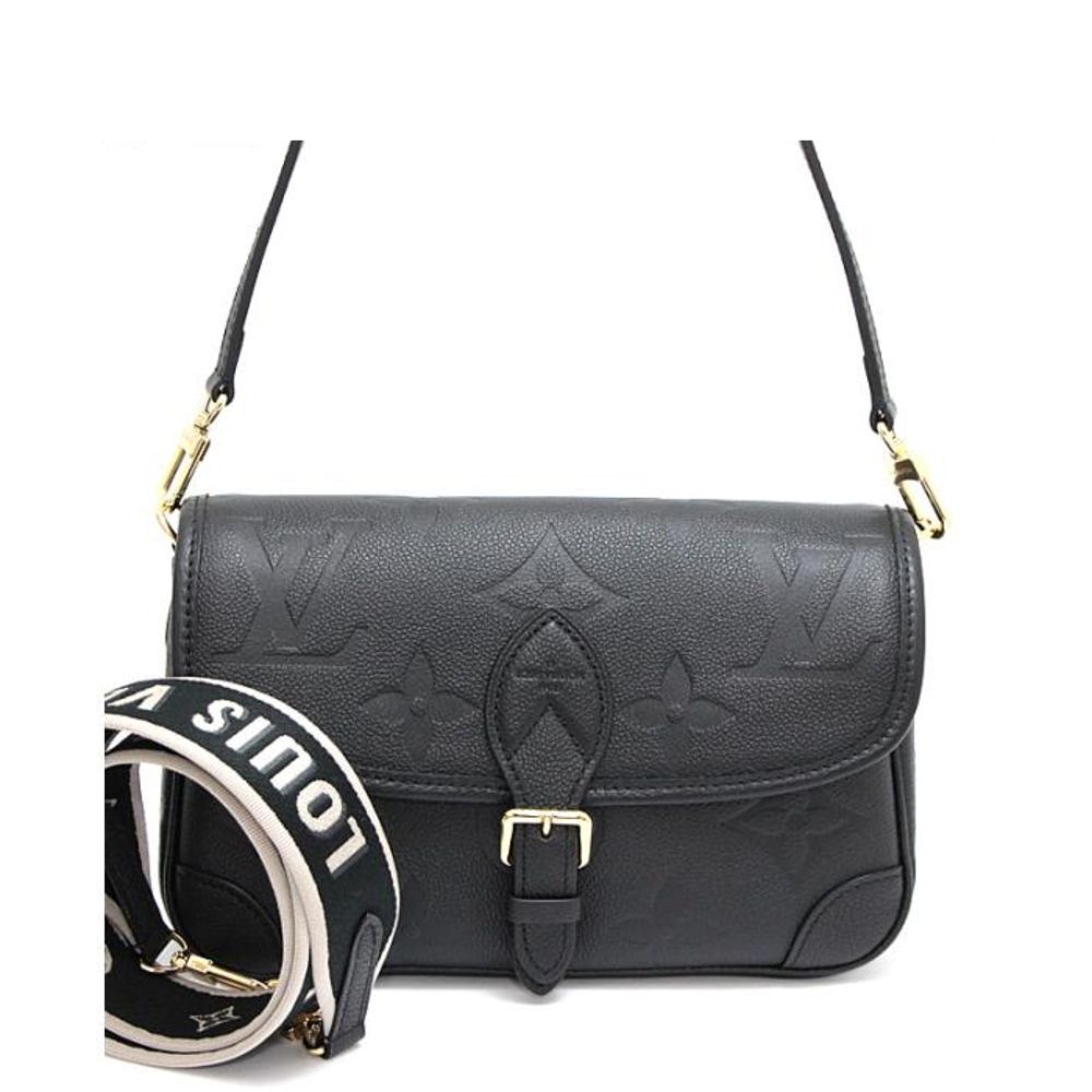 Louis Vuitton Diane Shoulder Bag Monogram Implant Black